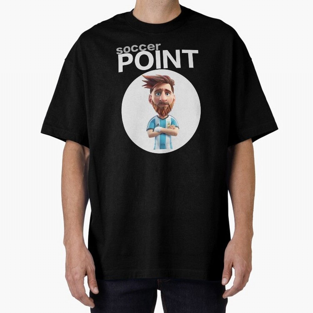 soccer POINT Oversized T-Shirt Make Every Kick Count in FIFA World Cup 2026 Group Stage Spirit, Featuring France, Neymar, Stadium Memories, Football Loyalty, International Chants and Championship Tradition; Ideal for Fans Who Follow Messi,