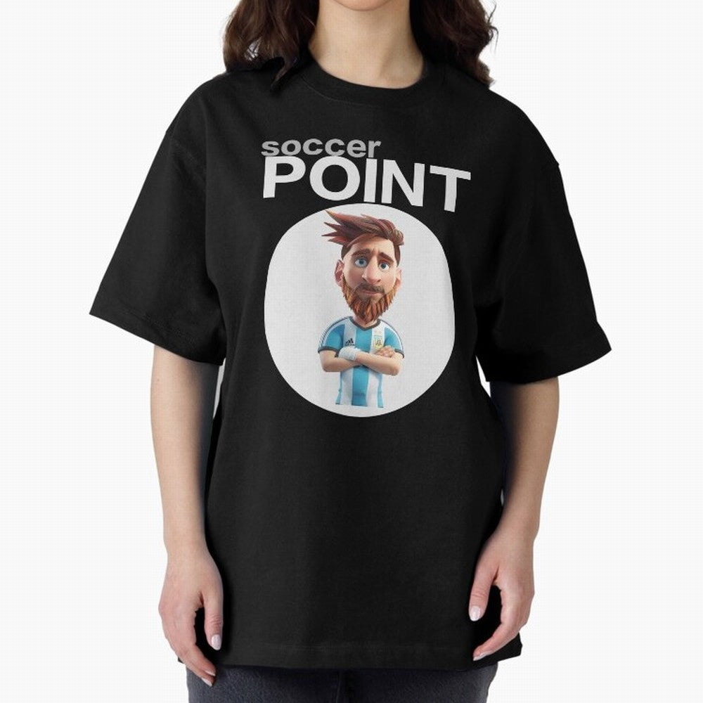 soccer POINT Oversized T-Shirt Make Every Kick Count in FIFA World Cup 2026 Group Stage Spirit, Featuring France, Neymar, Stadium Memories, Football Loyalty, International Chants and Championship Tradition; Ideal for Fans Who Follow Messi,