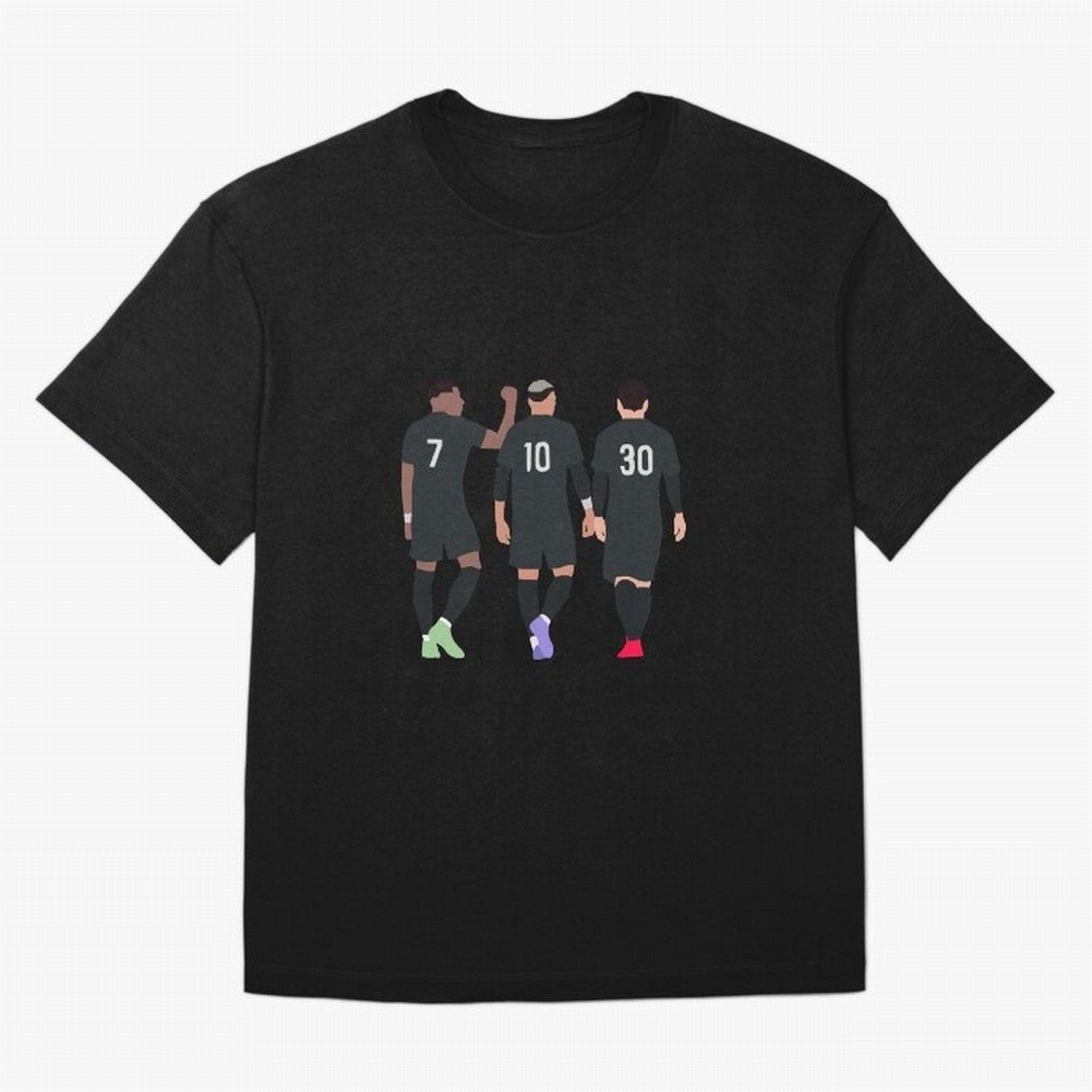 Messi Neymar France Football Players Trio MMN Classic T-Shirt Enjoy the FIFA World Cup 2026 Group Stage Journey through Neymar, Haaland and Cristiano Ronaldo Highlights, Netherlands Pride, Supporter Pride, Iconic Celebrations, Legendary Names and