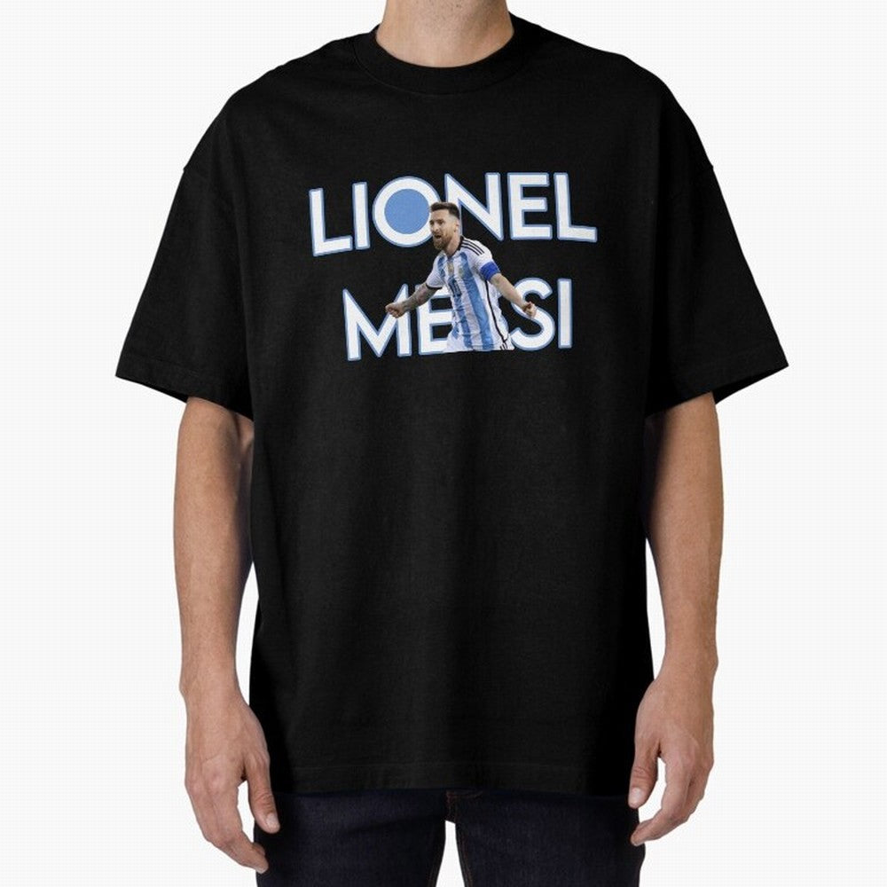 Lionel Messi Oversized T-Shirt Experience the Global Stage of FIFA World Cup 2026 Group Stage Spirit, Highlighting Brazil, Haaland, Fan Favorite Moments, National Team Passion, Big Match Drama and Soccer History; Made for Die Hard Supporters,
