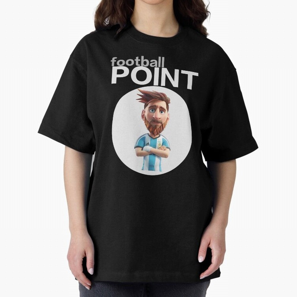 football POINT Oversized T-Shirt Celebrate Unforgettable Nights in Match Day Hype around FIFA World Cup 2026, Haaland, France and Portugal, Classic Soccer Heritage, Championship Pressure, Fan Loyalty and International Pride; Made for Die Hard