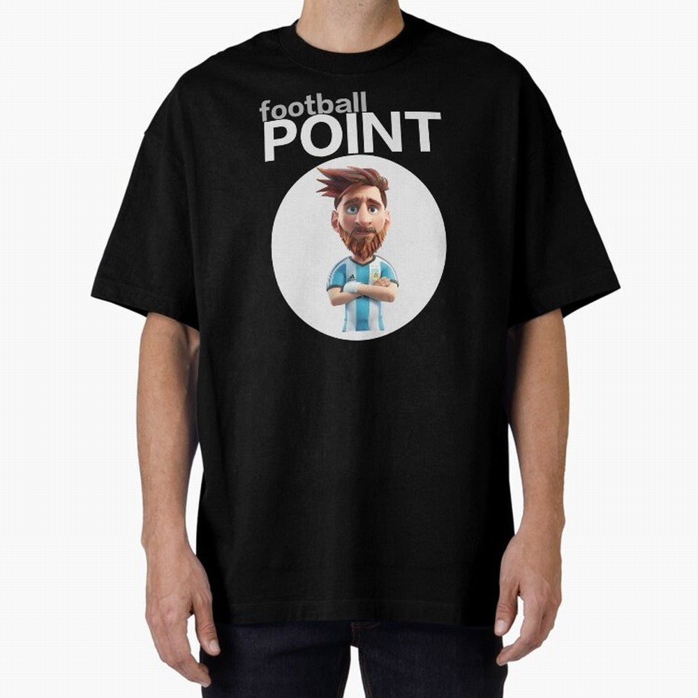 football POINT Oversized T-Shirt Celebrate Unforgettable Nights in Match Day Hype around FIFA World Cup 2026, Haaland, France and Portugal, Classic Soccer Heritage, Championship Pressure, Fan Loyalty and International Pride; Made for Die Hard