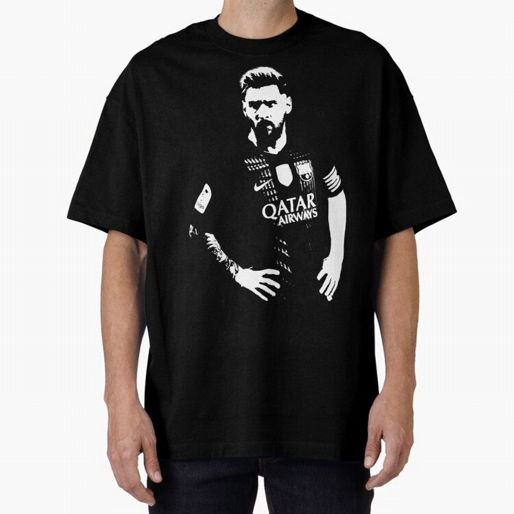 Black and white football player Classic T-Shirt Honor Champions and Dreams in FIFA World Cup 2026 Group Stage Inspired by Messi, Argentina and Brazil Energy, Football History, Final Match Energy, Crowd Noise and Once in a Lifetime Moments; Ideal