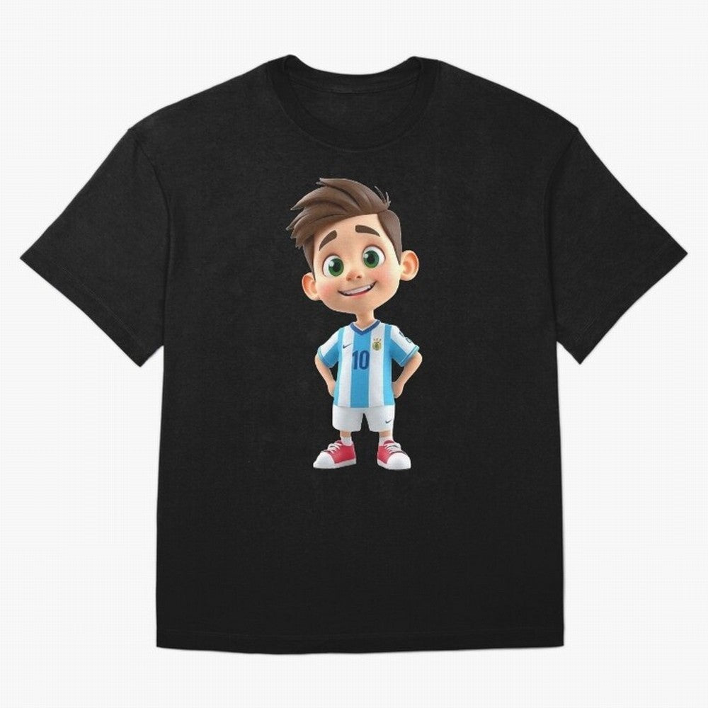 Lionel Messi Cartoon Classic T-Shirt Celebrate the Biggest Stage of Match Day Hype around FIFA World Cup 2026, Messi, CR7 and Mbappe, France and Portugal, Tournament Hype, Historic Matchups, Family Viewing Parties and Global Sports Pride; Created