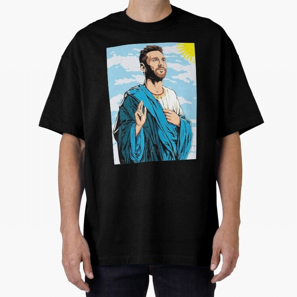 messi god Oversized T-Shirt Unlock FIFA World Cup 2026 Group Stage for Fans of Neymar, Haaland and Cristiano Ronaldo and England and Germany, Bringing Football History, Final Match Energy, Crowd Noise and Once in a Lifetime Moments; Perfect for