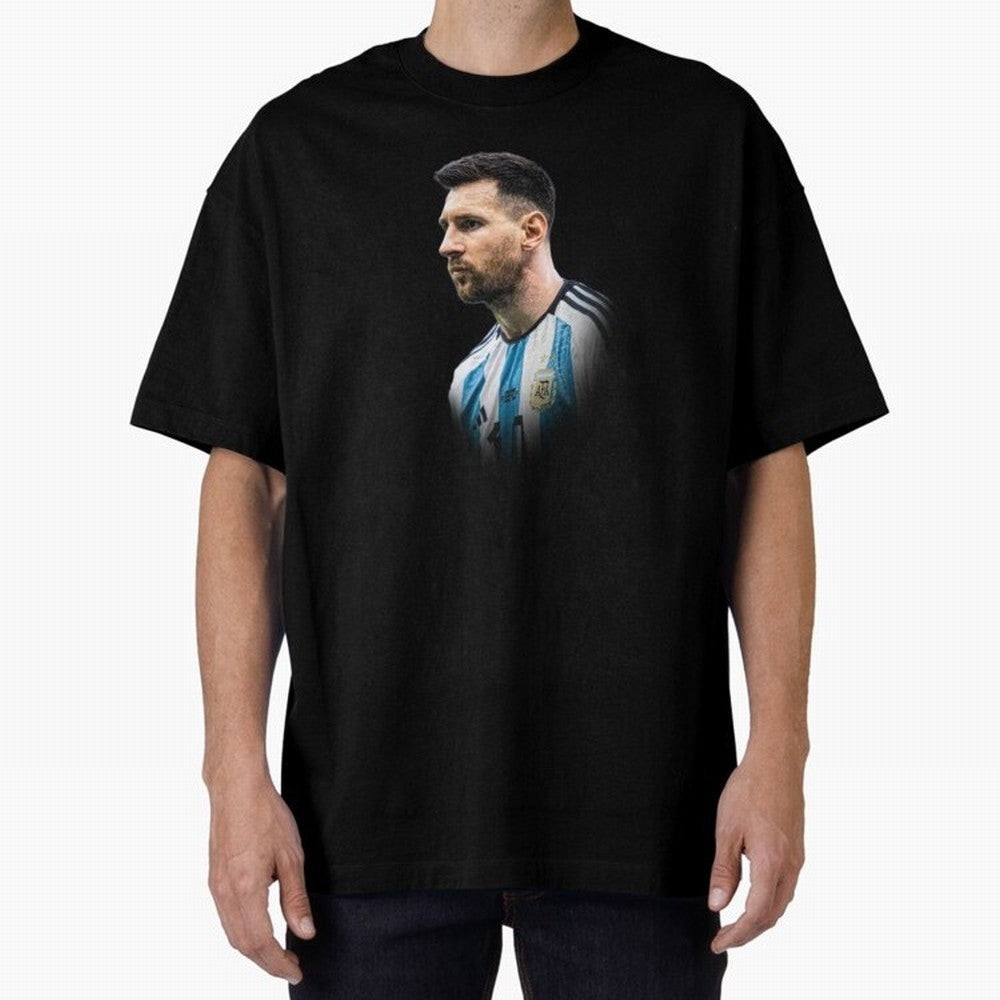 Lionel Messi Oversized T-Shirt Relive Legendary Nights from FIFA World Cup 2026 Group Stage Featuring Haaland and Mbappe, Argentina and Brazil Energy, Stadium Chants, National Pride, Trophy Dreams and Unforgettable Football Memories; Perfect for