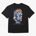 Lionel Messi Captain Argentina Oversized T-Shirt Keep the Legacy of the FIFA World Cup 2026 USA Canada Mexico Journey through Haaland and Mbappe Highlights, England and Germany Pride, Worldwide Fan Energy, Dramatic Goals, Stadium Lights and