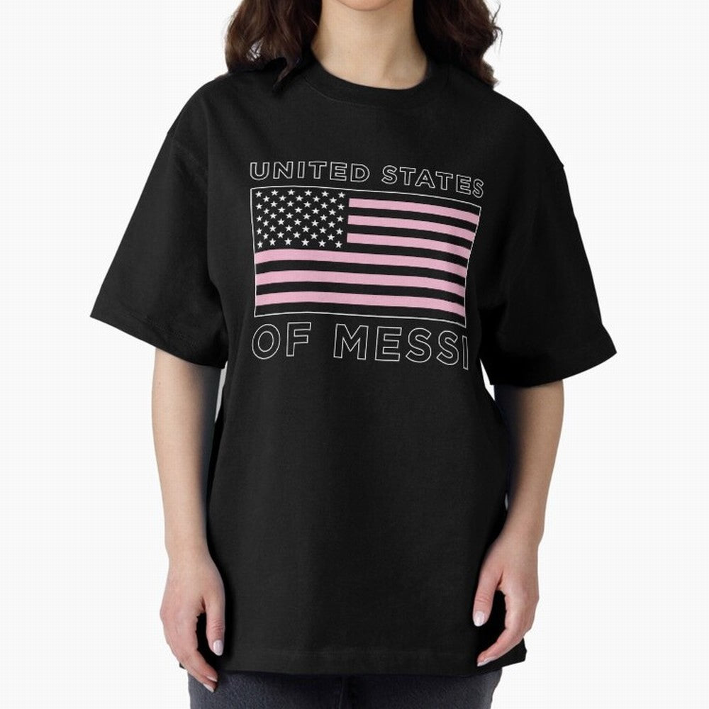 United States of Messi Oversized T-Shirt Mark the FIFA World Cup 2026 USA Canada Mexico Journey through Mbappe Highlights, Portugal Pride, Stadium Chants, National Pride, Trophy Dreams and Unforgettable Football Memories; Ideal for Football Dads,