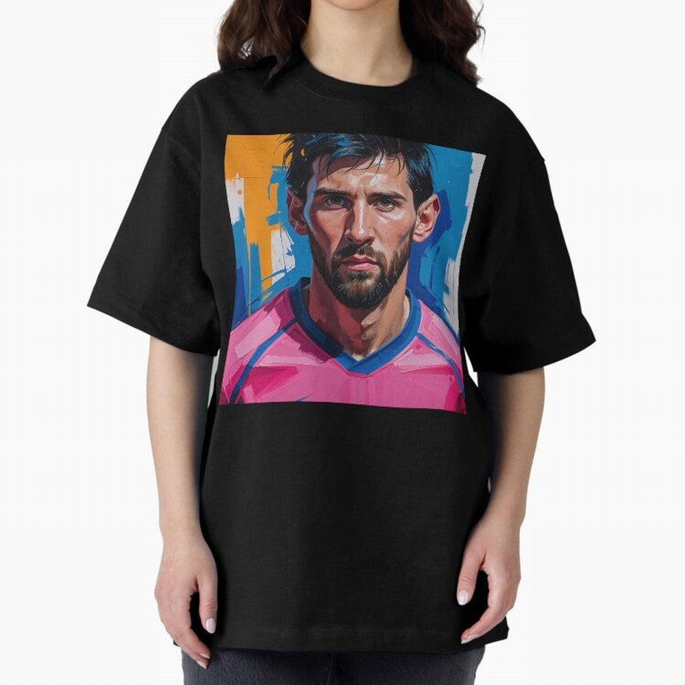 Vibrant Artistic Portrait of Lionel Messi (GOAT) - Digital painting (Version 3) Classic T-Shirt Bring Legendary Rivalry Energy to Global Football Passion for FIFA World Cup 2026 Group Stage, Capturing Cristiano Ronaldo, Haaland and CR7, Argentina,