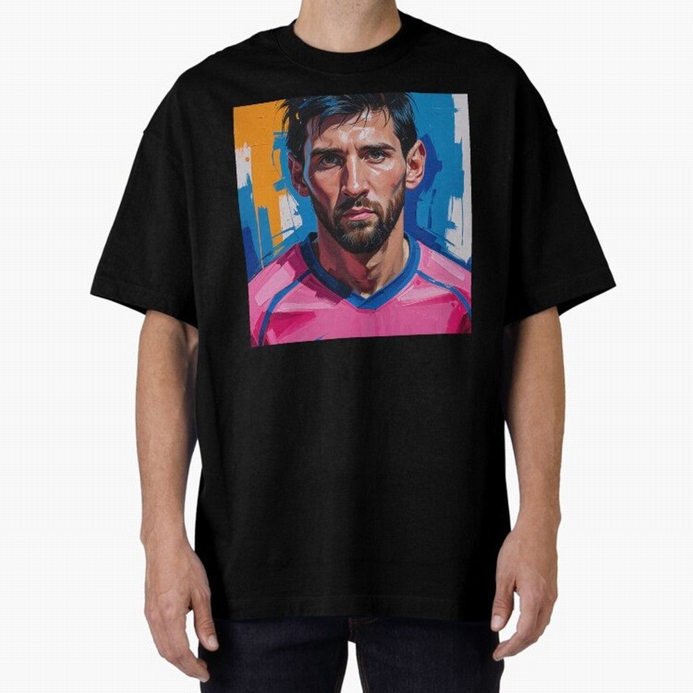 Vibrant Artistic Portrait of Lionel Messi (GOAT) - Digital painting (Version 3) Classic T-Shirt Bring Legendary Rivalry Energy to Global Football Passion for FIFA World Cup 2026 Group Stage, Capturing Cristiano Ronaldo, Haaland and CR7, Argentina,