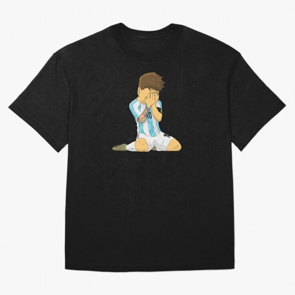 Messi Copa America Moment Oversized T-Shirt Carry the Dream of FIFA World Cup 2026 Spirit, Capturing England, Messi and Cristiano Ronaldo, Fan Favorite Moments, National Team Passion, Big Match Drama and Soccer History; Great for Watch Parties,