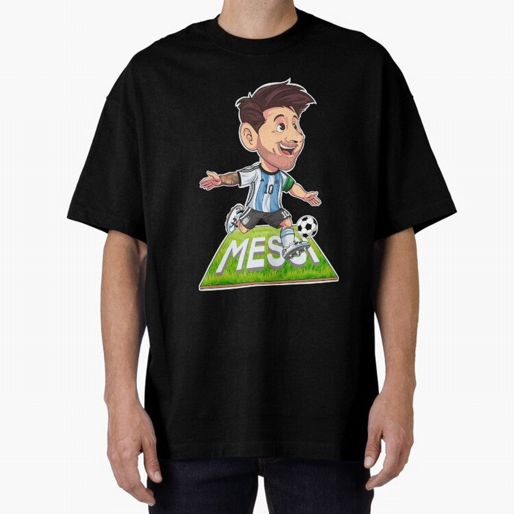 Lionel MESSI Oversized T-Shirt Honor the Football Icons of Match Day Hype around FIFA World Cup 2026 Group Stage, CR7 and Messi, Argentina and Brazil, Supporter Pride, Iconic Celebrations, Legendary Names and Global Match Day Energy; Built for