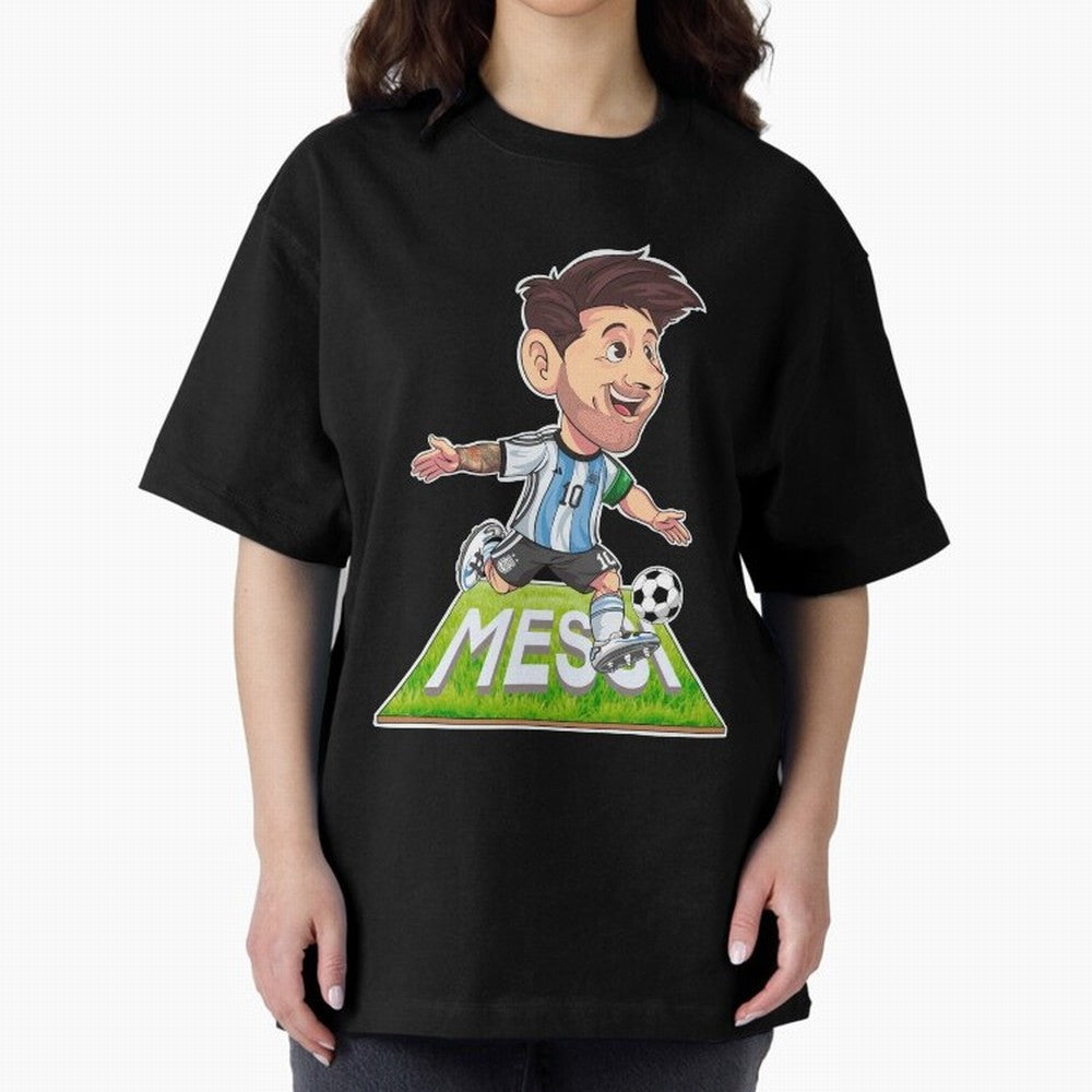 Lionel MESSI Oversized T-Shirt Honor the Football Icons of Match Day Hype around FIFA World Cup 2026 Group Stage, CR7 and Messi, Argentina and Brazil, Supporter Pride, Iconic Celebrations, Legendary Names and Global Match Day Energy; Built for