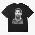 Messi grayscale Oversized T-Shirt Experience the Global Stage of Global Football Passion for FIFA World Cup 2026, Built around Messi and Cristiano Ronaldo, Argentina and Brazil, Fan Favorite Moments, National Team Passion, Big Match Drama and