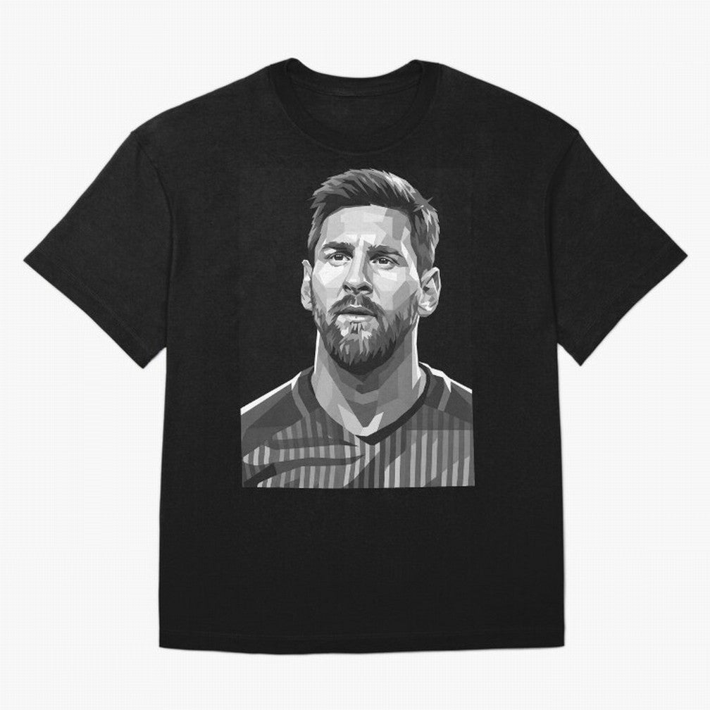 Messi grayscale Oversized T-Shirt Experience the Global Stage of Global Football Passion for FIFA World Cup 2026, Built around Messi and Cristiano Ronaldo, Argentina and Brazil, Fan Favorite Moments, National Team Passion, Big Match Drama and