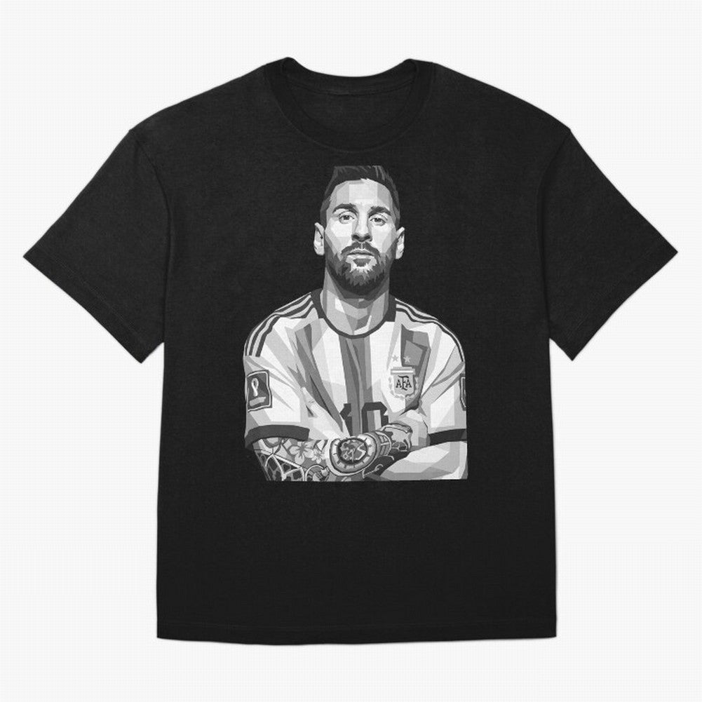 Messi grayscale Classic T-Shirt Represent Football Lovers during FIFA World Cup 2026 Group Stage Capturing Messi and Cristiano Ronaldo, Portugal, Spain and Germany Energy, Game Day Rituals, Football Legends, Country Pride and the Road to the Final;