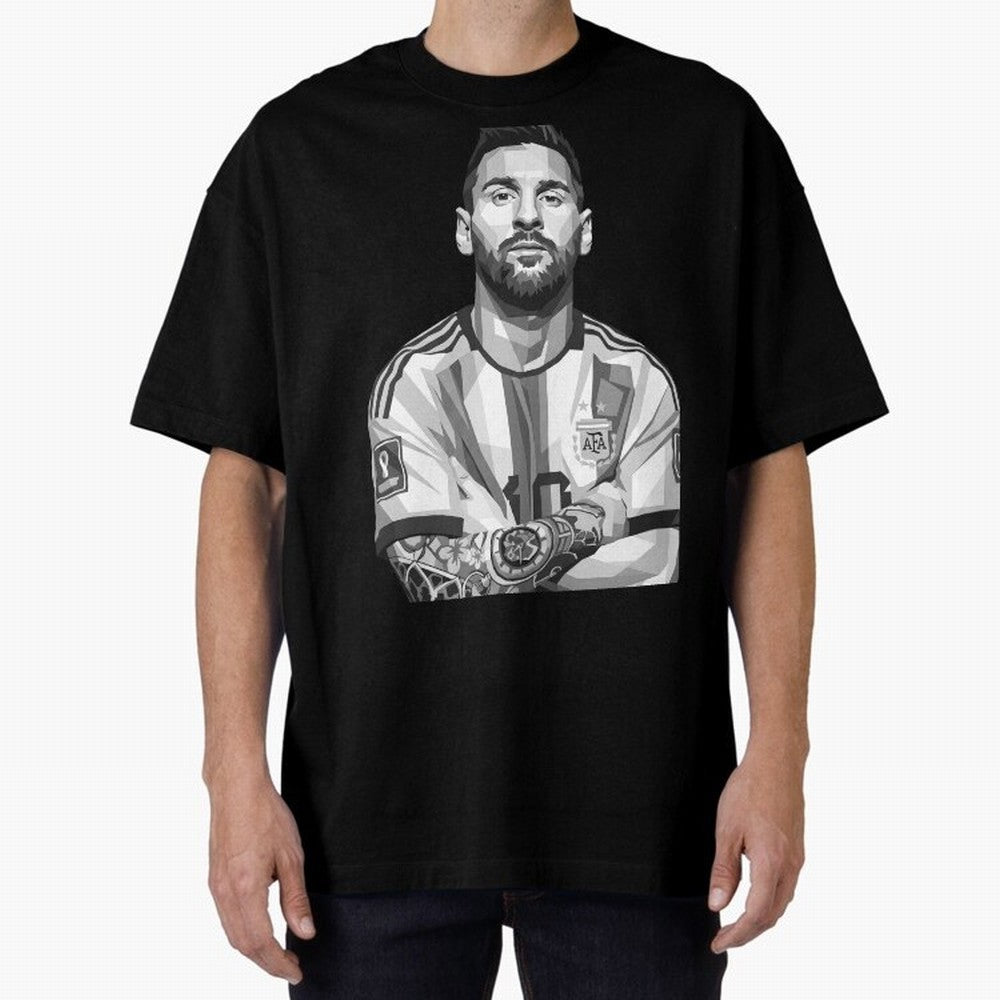 Messi grayscale Classic T-Shirt Represent Football Lovers during FIFA World Cup 2026 Group Stage Capturing Messi and Cristiano Ronaldo, Portugal, Spain and Germany Energy, Game Day Rituals, Football Legends, Country Pride and the Road to the Final;