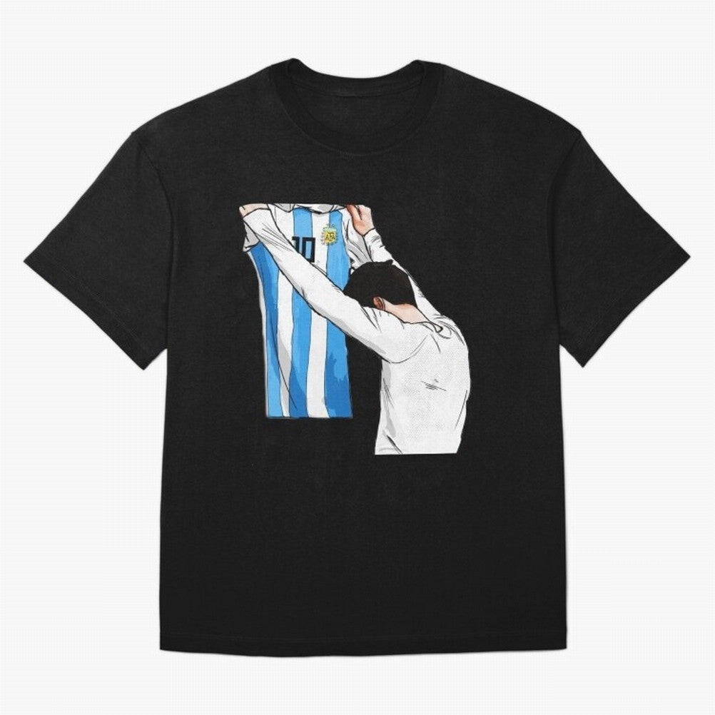 Lionel Messi holding his shirt, Argentina copa america| Perfect Gift For you and friends Classic T-Shirt Bring Champion Energy into the FIFA World Cup 2026 Journey through Messi Highlights, England and Germany Pride, Retro Football Energy, Iconic