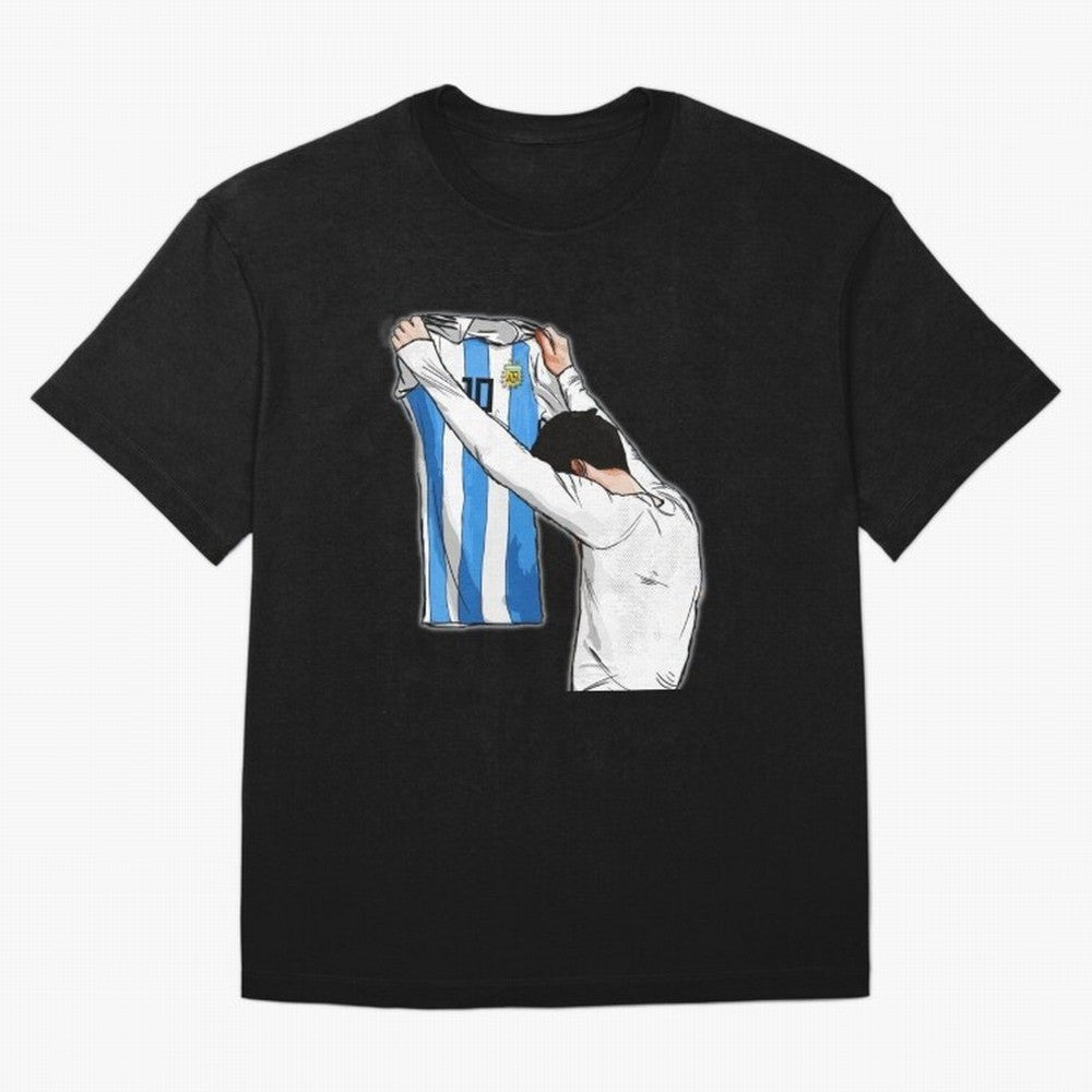 Art Messi Illustration Classic T-Shirt Join Supporters Worldwide for FIFA World Cup 2026 Spirit, Driven by Spain and Netherlands, Neymar, Haaland and Cristiano Ronaldo, Global Supporter Spirit, Legendary Goals, National Colors and Tournament