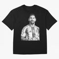 Messi grayscale Classic T-Shirt Fuel FIFA World Cup 2026 USA Canada Mexico Spirit, Celebrating Spain, Messi and Cristiano Ronaldo, Retro Football Energy, Iconic Rivalries, Trophy Chase Drama and Stadium Atmosphere; Great for Supporters Who Love