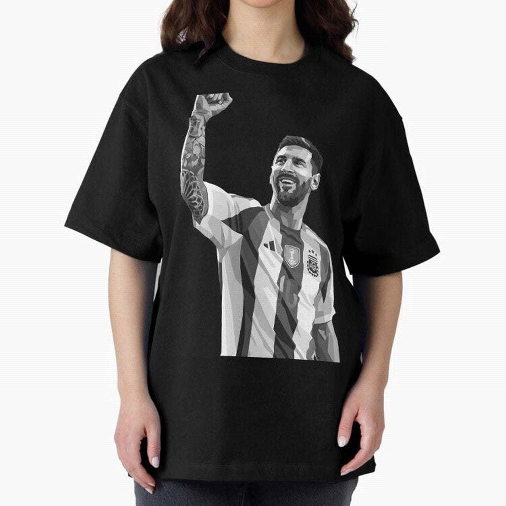 Messi grayscale Oversized T-Shirt Make the Season About FIFA World Cup 2026 USA Canada Mexico for Fans of Neymar, Haaland and Cristiano Ronaldo and Germany, Bringing Stadium Memories, Football Loyalty, International Chants and Championship