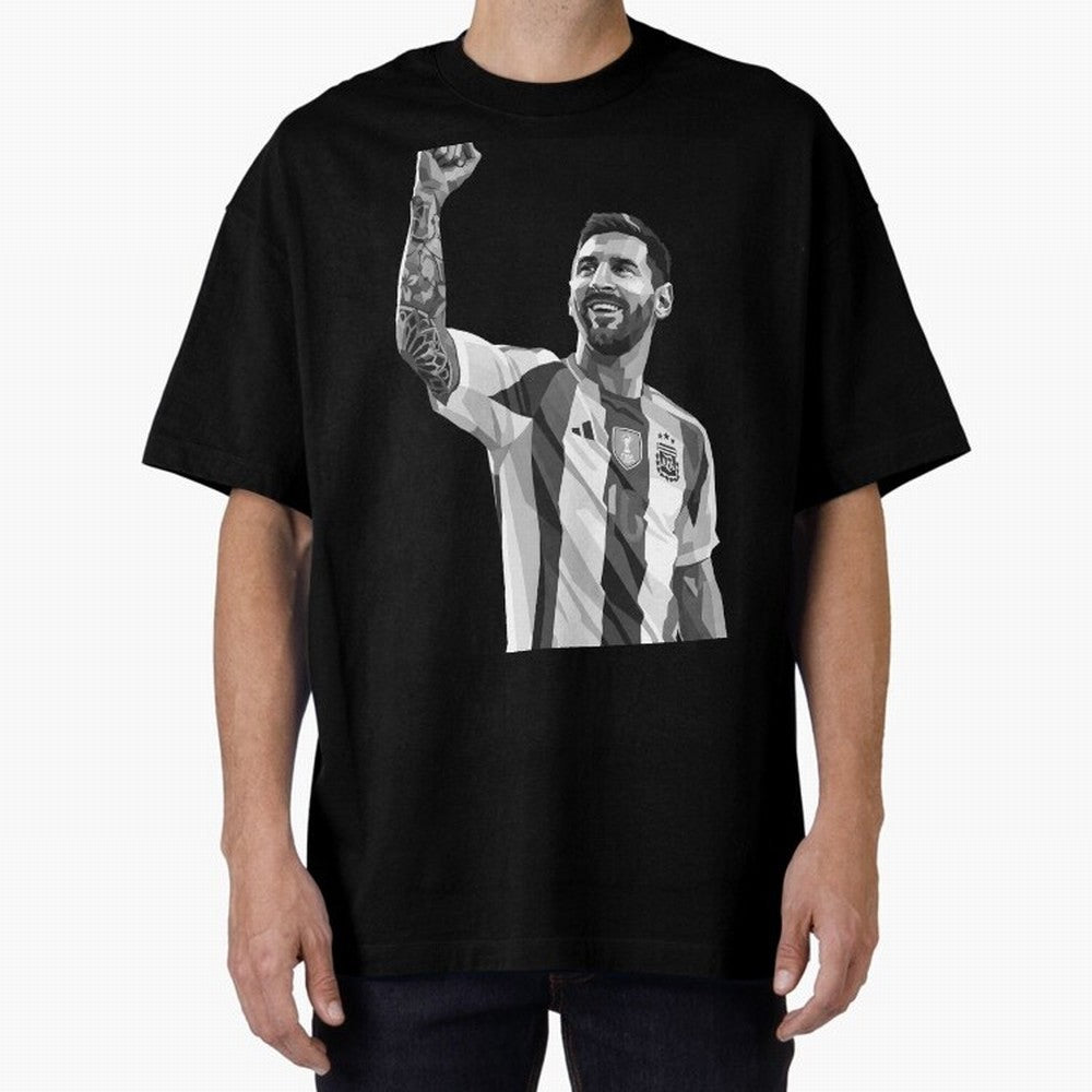 Messi grayscale Oversized T-Shirt Make the Season About FIFA World Cup 2026 USA Canada Mexico for Fans of Neymar, Haaland and Cristiano Ronaldo and Germany, Bringing Stadium Memories, Football Loyalty, International Chants and Championship