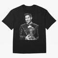 Messi grayscale Oversized T-Shirt Feel International Energy from FIFA World Cup 2026 USA Canada Mexico Spirit, Made for France, Mbappe, Sports Nostalgia, International Competition, Famous Players and Unforgettable Victories; Perfect for Fans,