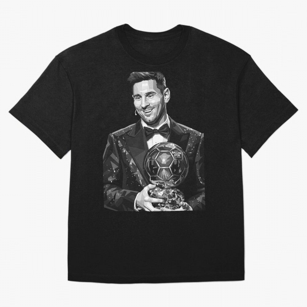 Messi grayscale Oversized T-Shirt Feel International Energy from FIFA World Cup 2026 USA Canada Mexico Spirit, Made for France, Mbappe, Sports Nostalgia, International Competition, Famous Players and Unforgettable Victories; Perfect for Fans,