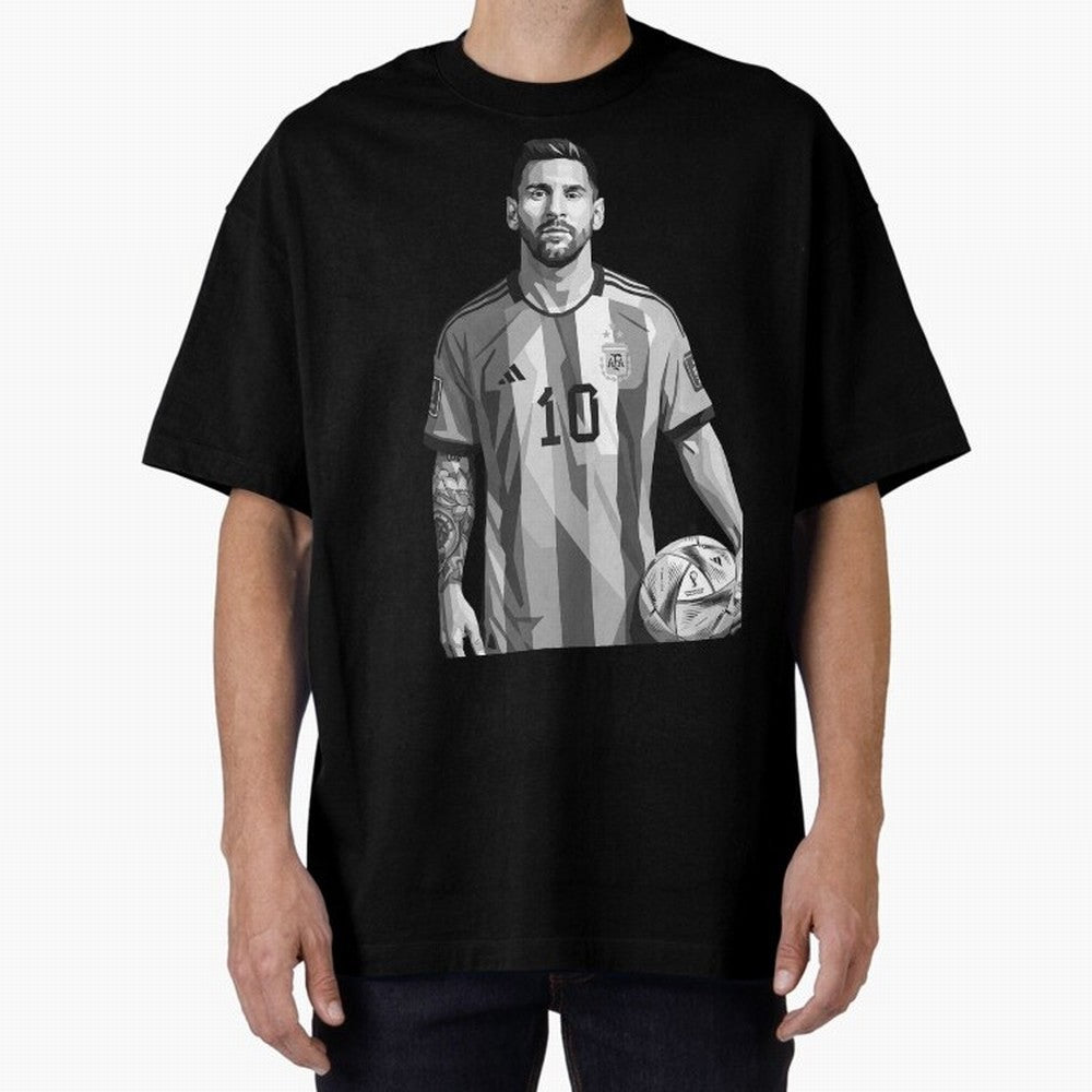 Messi grayscale Classic T-Shirt Showcase the FIFA World Cup 2026 Group Stage Journey through Haaland and Mbappe Highlights, France and Portugal Pride, Champion Mindset, Group Stage Buzz, Knockout Tension and Passionate Fan Culture; Made for Die