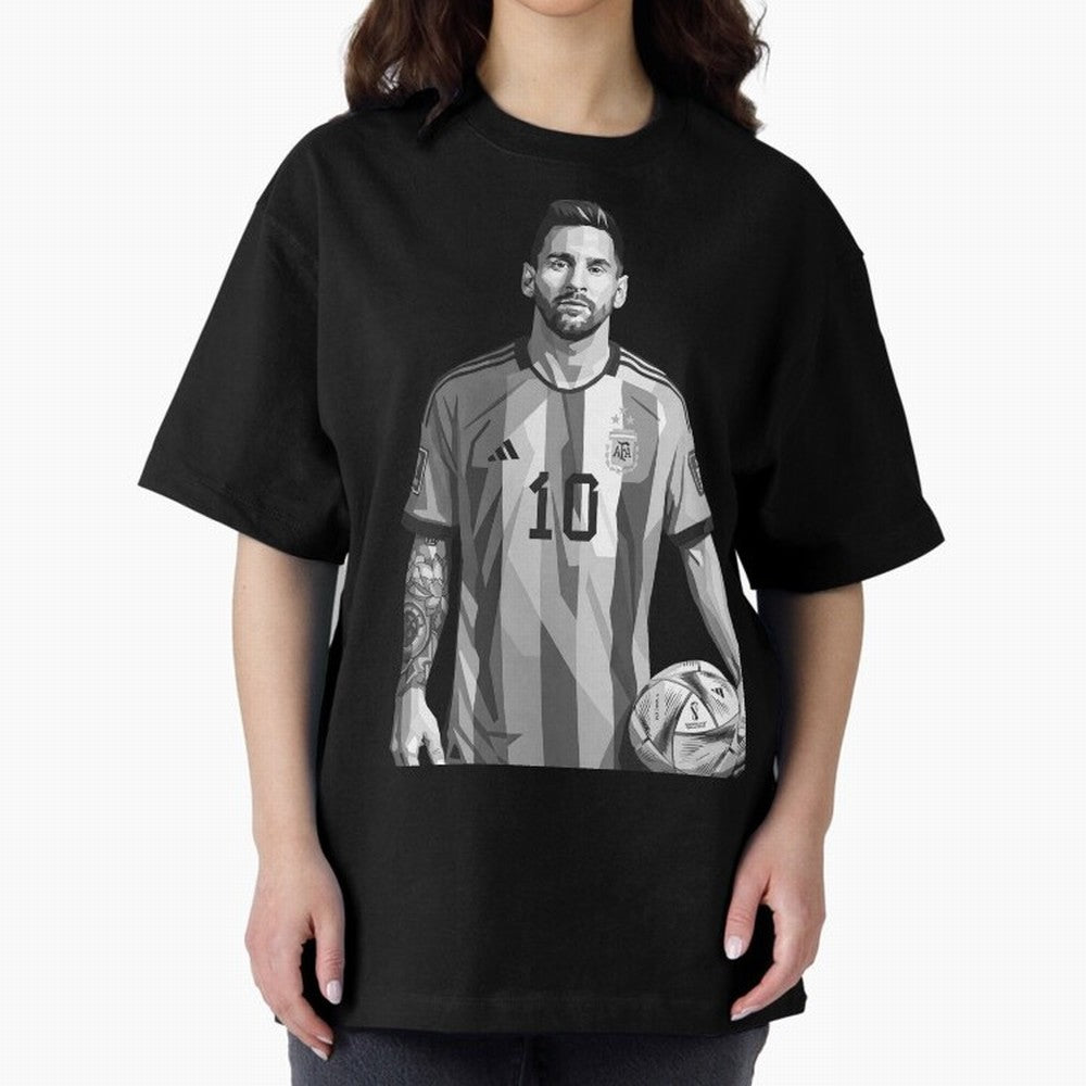 Messi grayscale Classic T-Shirt Showcase the FIFA World Cup 2026 Group Stage Journey through Haaland and Mbappe Highlights, France and Portugal Pride, Champion Mindset, Group Stage Buzz, Knockout Tension and Passionate Fan Culture; Made for Die