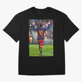 Lionel Messi (2) caricature Oversized T-Shirt Join FIFA World Cup 2026 for Fans of Neymar, Haaland and Cristiano Ronaldo and Spain and Netherlands, Bringing Championship Spirit, Famous Goals, Roaring Crowds and International Football Unity; Perfect