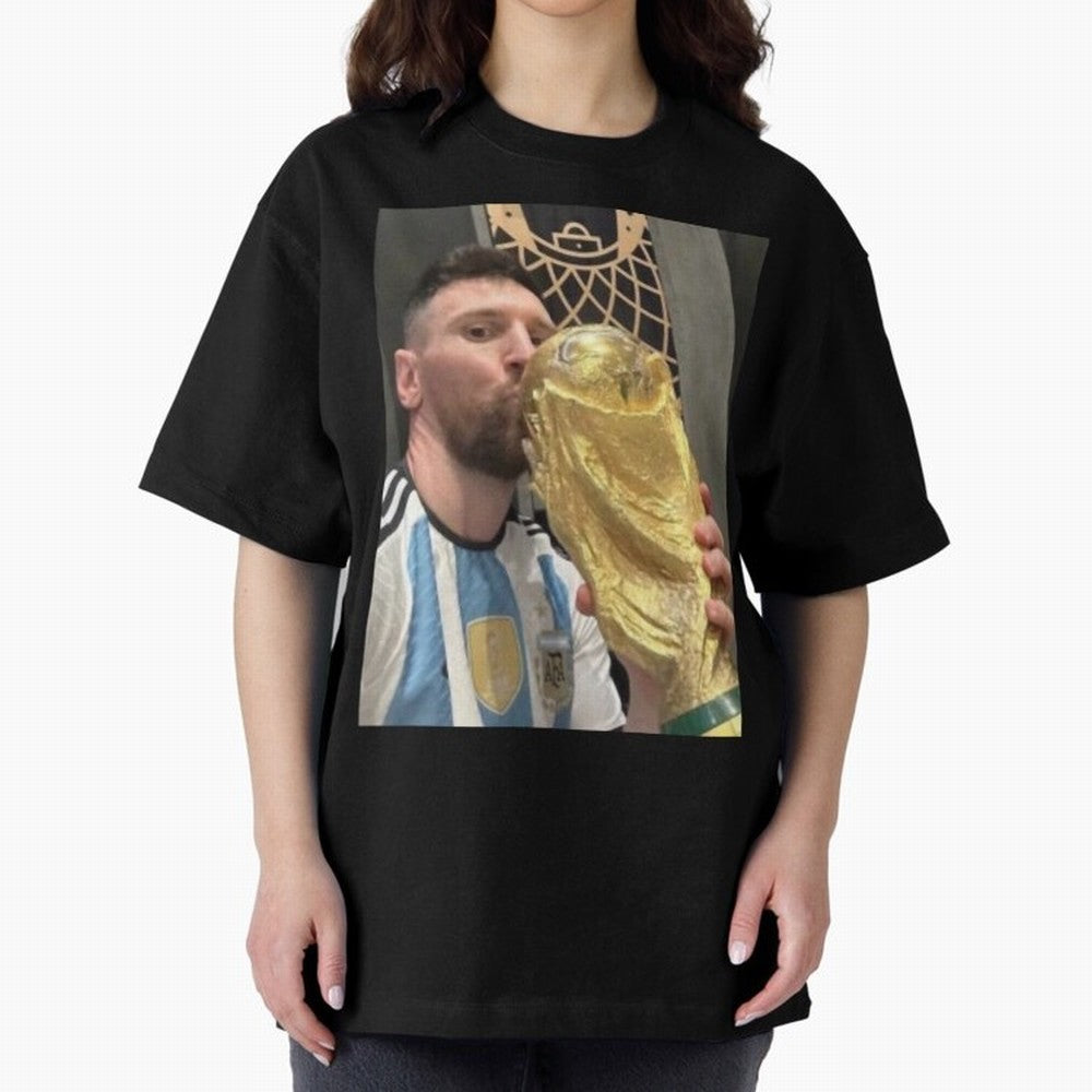 lionel Messi Oversized T-Shirt Enjoy the FIFA World Cup 2026 Group Stage Journey through Messi and Cristiano Ronaldo Highlights, Spain Pride, Fan Favorite Moments, National Team Passion, Big Match Drama and Soccer History; Created for Match Day