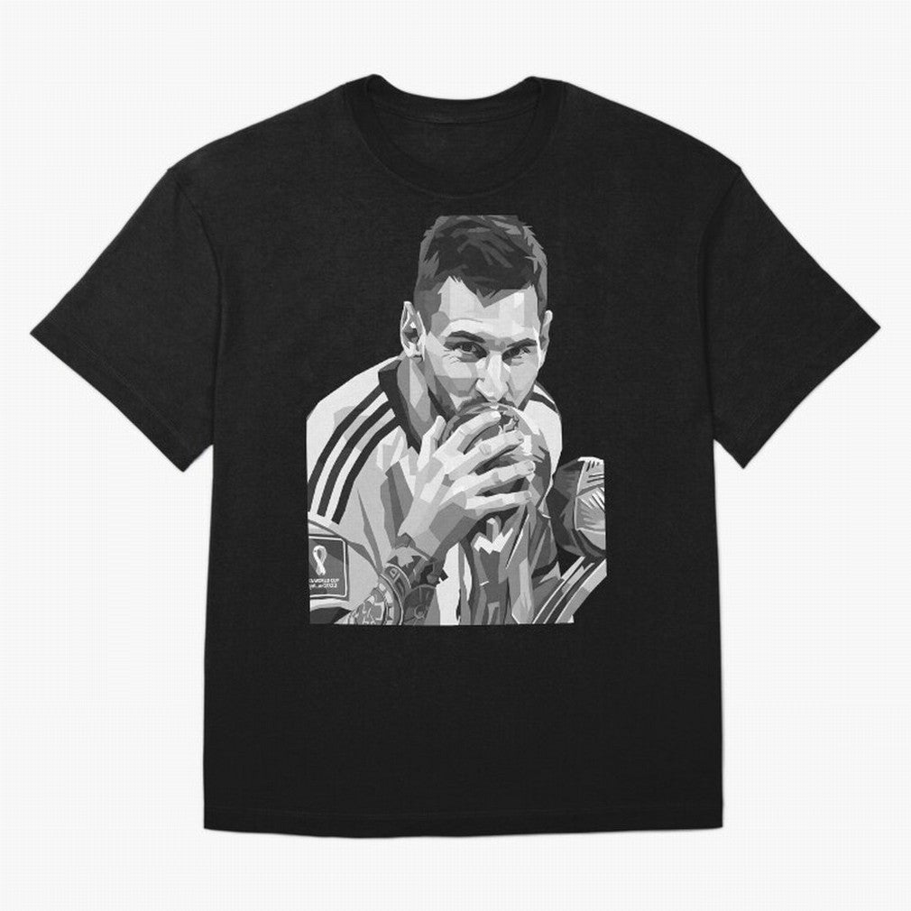 Messi grayscale Oversized T-Shirt Show Fan Pride Across FIFA World Cup 2026 USA Canada Mexico Spirit, Driven by England, Messi, Supporter Pride, Iconic Celebrations, Legendary Names and Global Match Day Energy; Great for Watch Parties, Sports Bars,