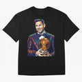 Messi Wpap Oversized T-Shirt Celebrate the Biggest Stage of FIFA World Cup 2026 Group Stage for Fans of Cristiano Ronaldo, Haaland and CR7 and Portugal, Bringing Championship Spirit, Famous Goals, Roaring Crowds and International Football Unity;