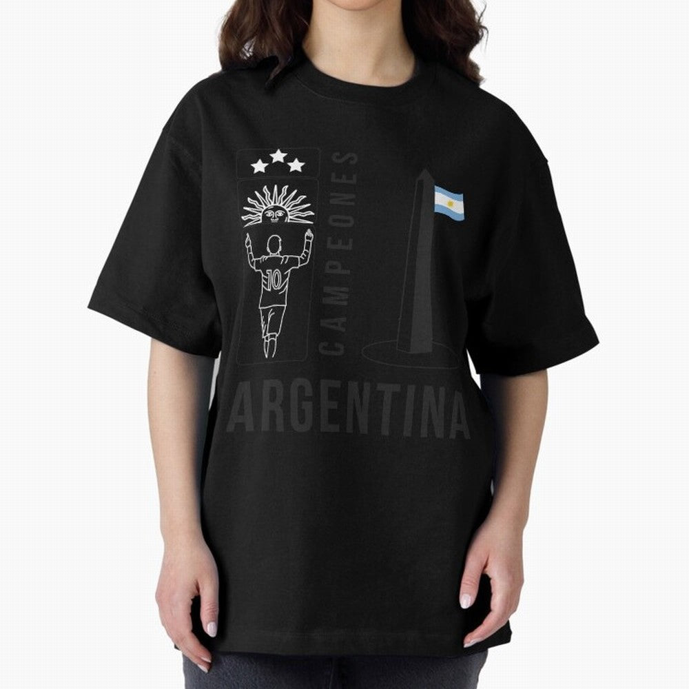 Argentina Campeon Classic T-Shirt Back Your Heroes with the FIFA World Cup 2026 Group Stage Journey through CR7 and Messi Highlights, Argentina and Brazil Pride, Football Festival Excitement, Trophy Ambitions, Country Rivalries and Star Player