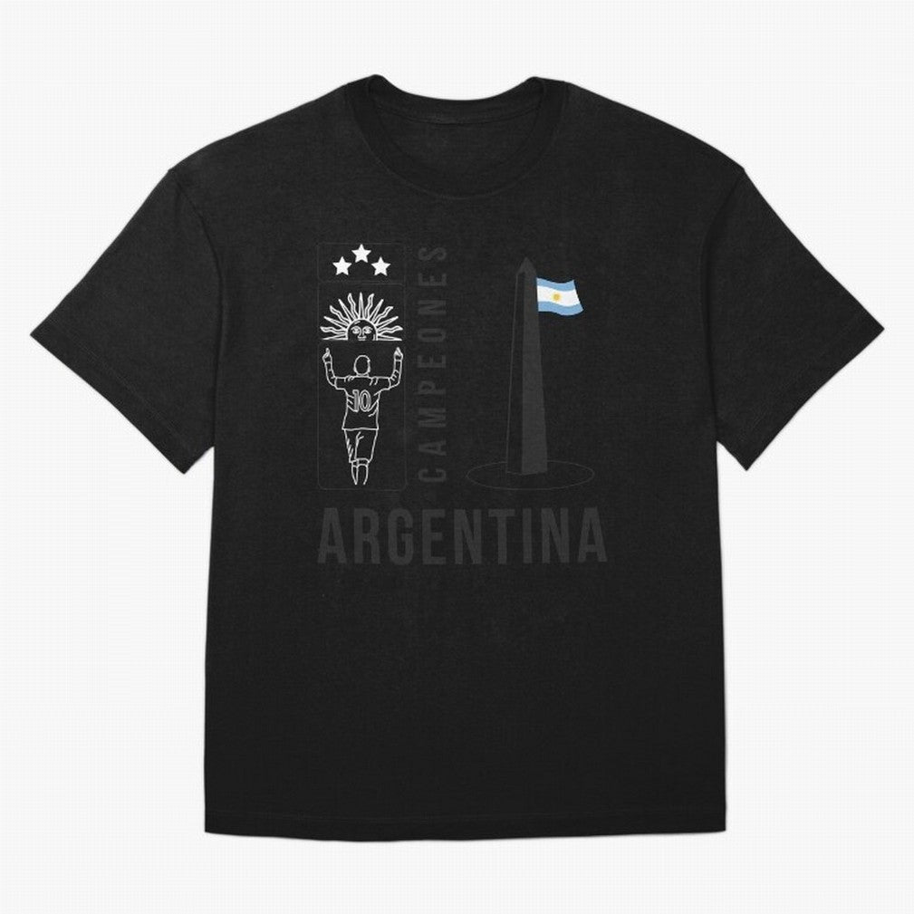 Argentina Campeon Classic T-Shirt Back Your Heroes with the FIFA World Cup 2026 Group Stage Journey through CR7 and Messi Highlights, Argentina and Brazil Pride, Football Festival Excitement, Trophy Ambitions, Country Rivalries and Star Player