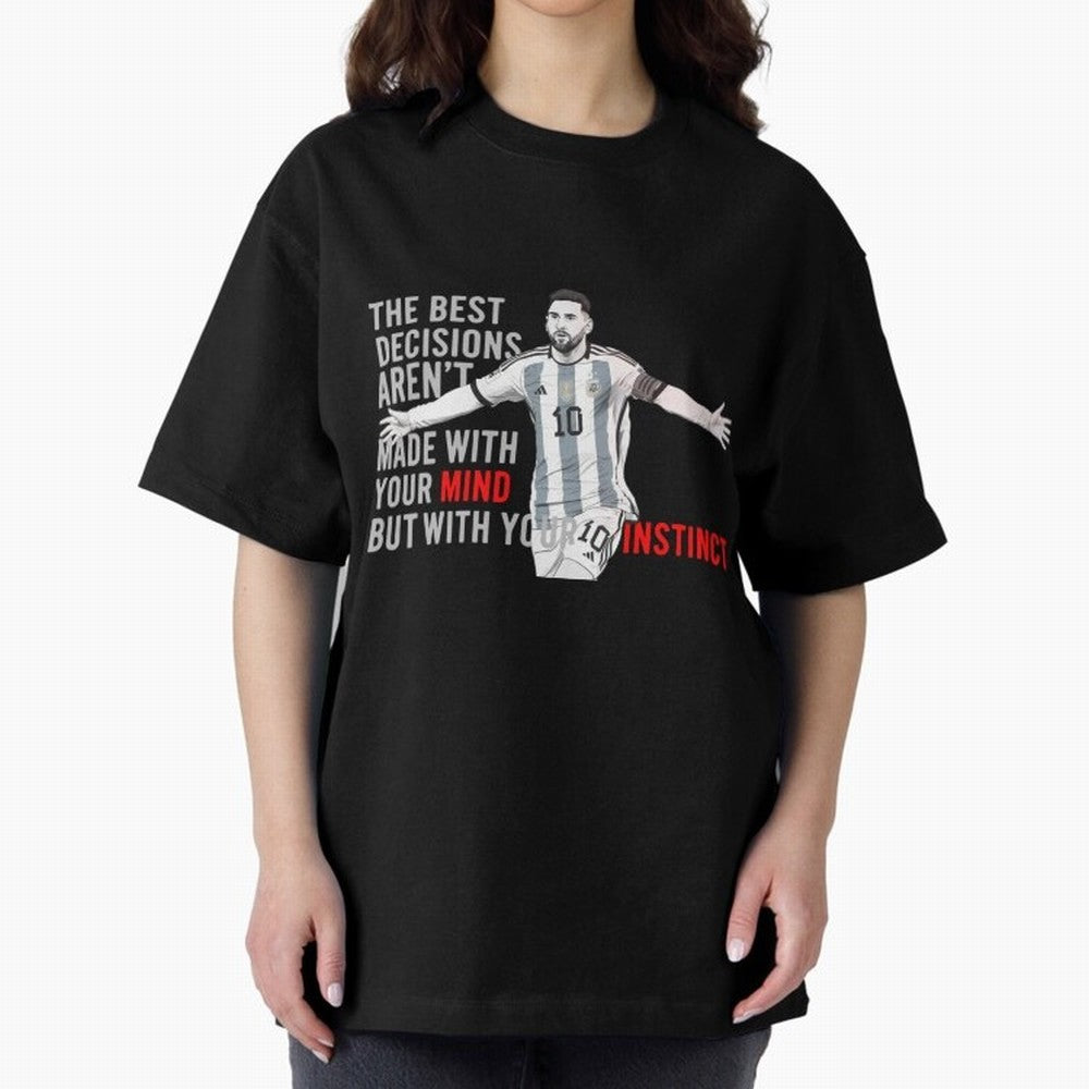 Messi Instinct Oversized T-Shirt Celebrate Supporters United by FIFA World Cup 2026 Group Stage Spirit, Celebrating England, France and Netherlands, Neymar, Haaland and Cristiano Ronaldo, Fan Favorite Moments, National Team Passion, Big Match Drama