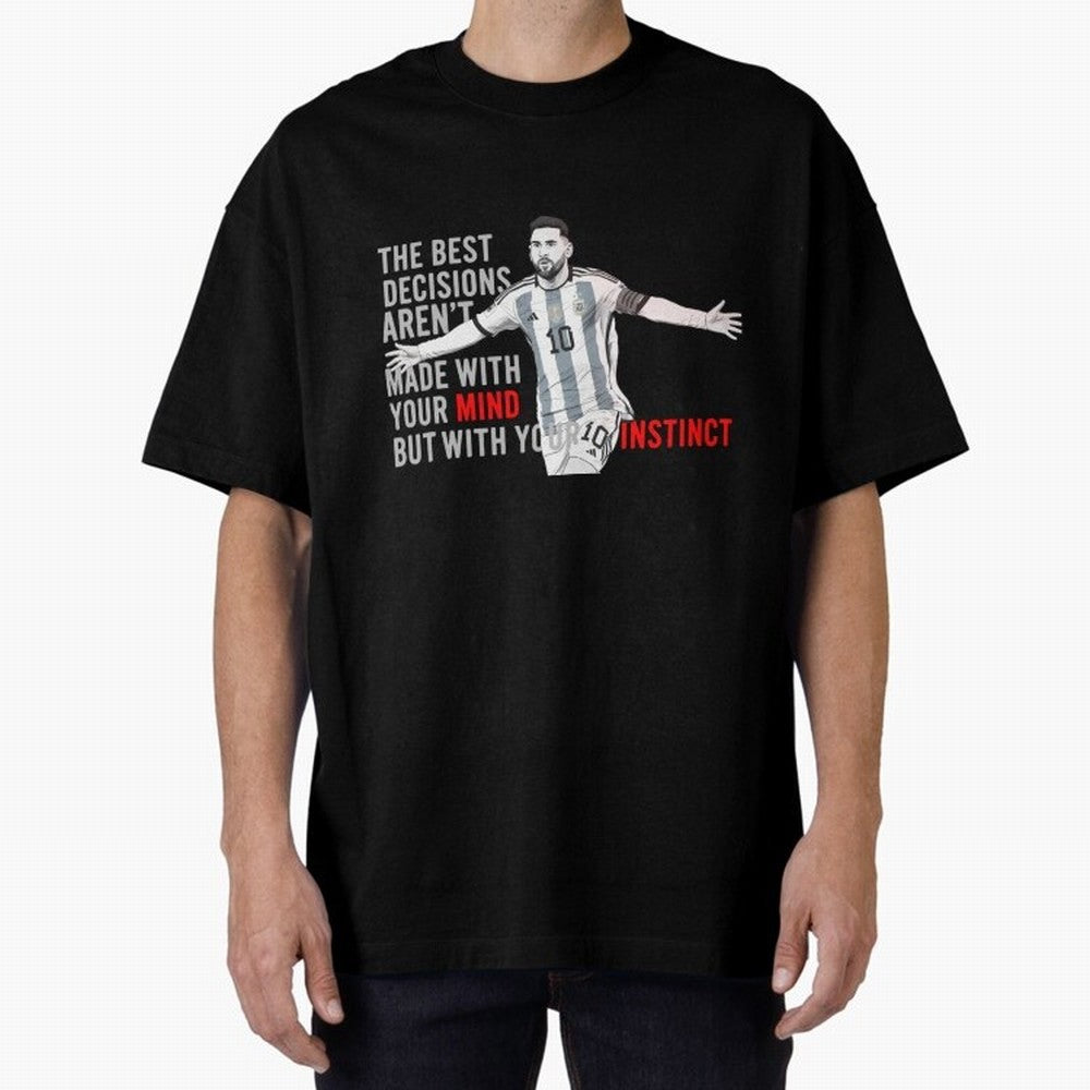 Messi Instinct Oversized T-Shirt Celebrate Supporters United by FIFA World Cup 2026 Group Stage Spirit, Celebrating England, France and Netherlands, Neymar, Haaland and Cristiano Ronaldo, Fan Favorite Moments, National Team Passion, Big Match Drama