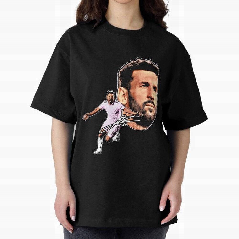 Lionel messi Retro Style Tee Bootleg big face vintage argentina Football Legend Classic T-Shirt Step into FIFA World Cup 2026 USA Canada Mexico for Fans of Neymar and France, Bringing Championship Spirit, Famous Goals, Roaring Crowds and