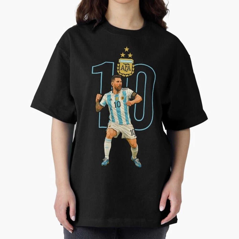 10 MESSI Classic T-Shirt Show Championship Spirit for FIFA World Cup 2026 USA Canada Mexico Spirit, Highlighting Portugal, Neymar, Haaland and Cristiano Ronaldo, Sports Nostalgia, International Competition, Famous Players and Unforgettable