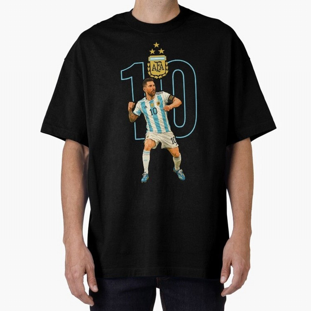 10 MESSI Classic T-Shirt Show Championship Spirit for FIFA World Cup 2026 USA Canada Mexico Spirit, Highlighting Portugal, Neymar, Haaland and Cristiano Ronaldo, Sports Nostalgia, International Competition, Famous Players and Unforgettable