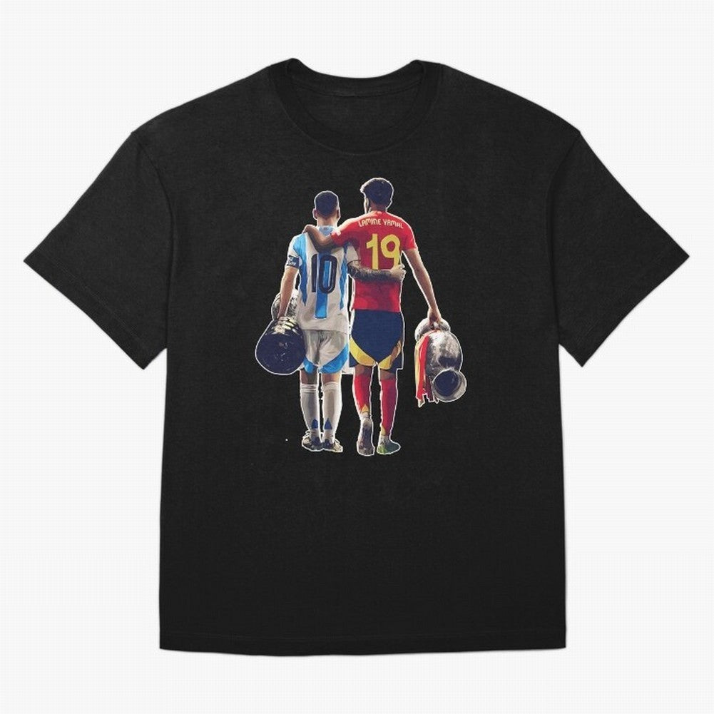 Lionel Messi and Foster child Classic T-Shirt Discover FIFA World Cup 2026 Group Stage with Messi, Argentina and Brazil Energy, Sports Nostalgia, International Competition, Famous Players and Unforgettable Victories; Perfect for People Who Love