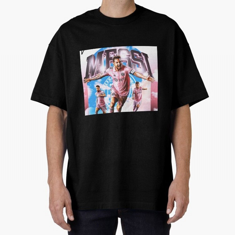 Inter Miami Messi Oversized T-Shirt Bring Stadium Energy to Match Day Hype around FIFA World Cup 2026 USA Canada Mexico, Cristiano Ronaldo, Haaland and CR7, France and Portugal, Football Passion, Legendary Performances, Festival Vibes and Supporter