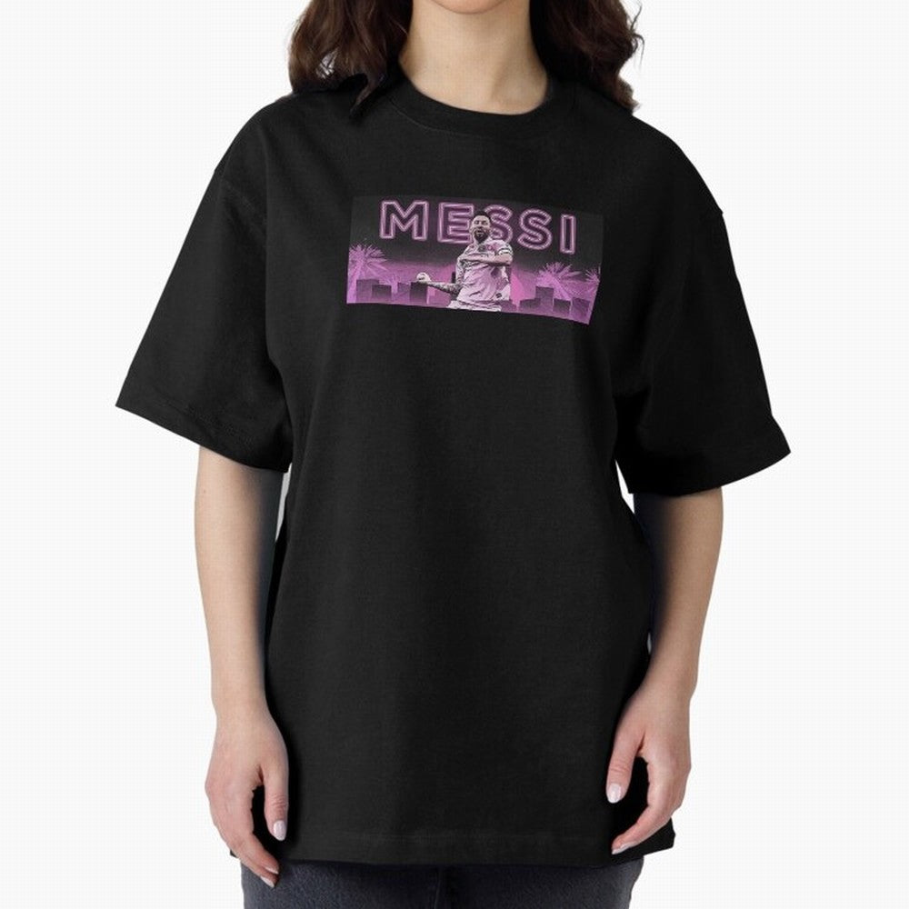 Miami Messi Oversized T-Shirt Celebrate Golden Goal Energy in Match Day Hype around FIFA World Cup 2026, Haaland, Brazil, Portugal and Argentina, Goal Celebration Energy, Supporter Heritage, Football Icons and Worldwide Tournament Joy; Ideal for