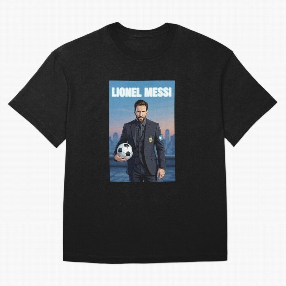 Lionel Messi Classic T-Shirt Join Supporters Worldwide for Match Day Hype around FIFA World Cup 2026 USA Canada Mexico, Mbappe and Neymar, Argentina and Brazil, Vintage Soccer Flavor, Modern Football Stars, National Flags and Final Night Emotion;