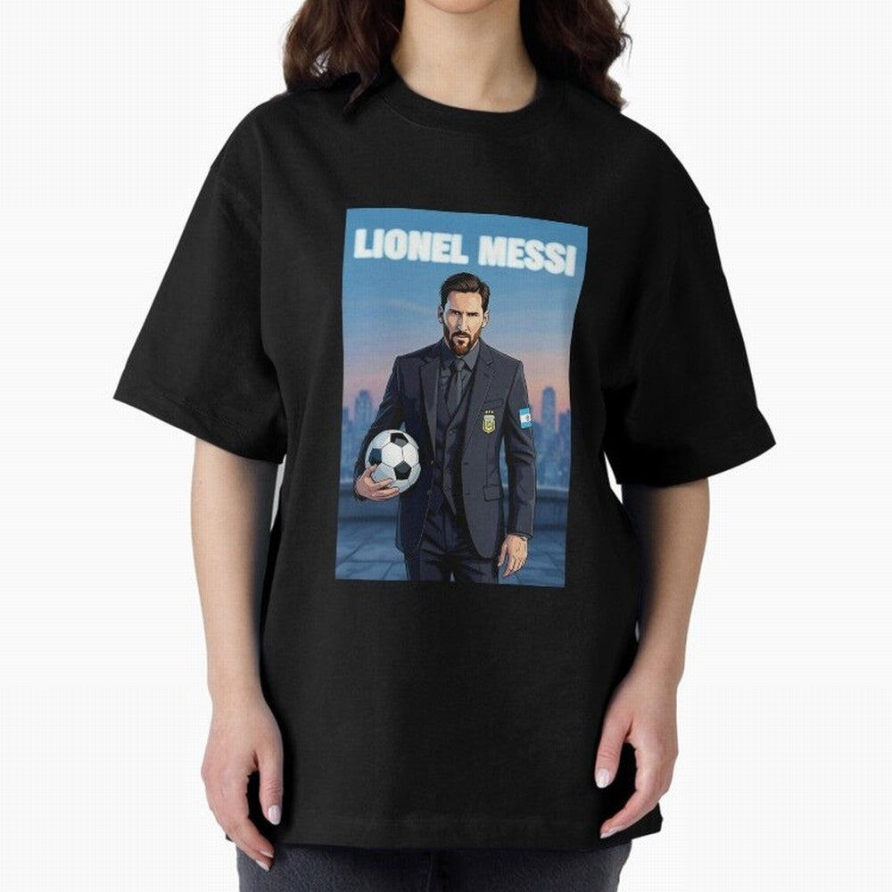Lionel Messi Classic T-Shirt Join Supporters Worldwide for Match Day Hype around FIFA World Cup 2026 USA Canada Mexico, Mbappe and Neymar, Argentina and Brazil, Vintage Soccer Flavor, Modern Football Stars, National Flags and Final Night Emotion;