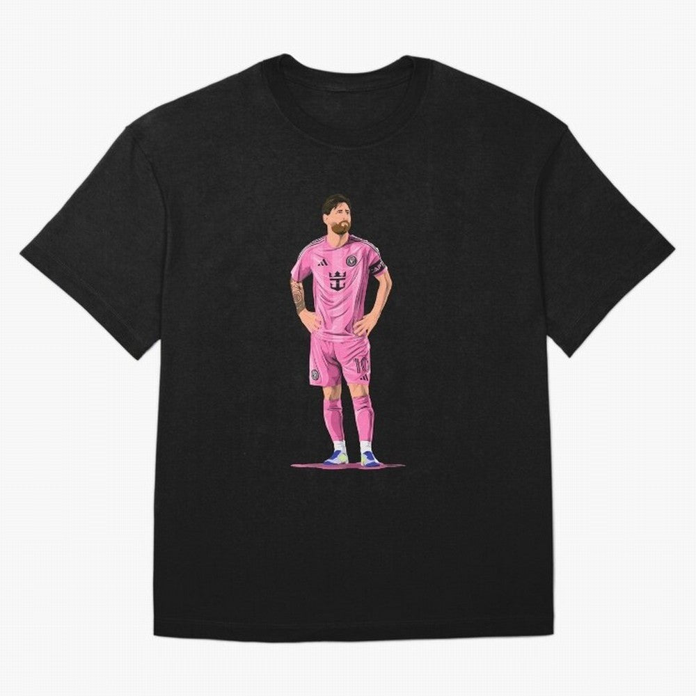 Lionel Messi Vector Oversized T-Shirt Carry the Colors and Pride of the FIFA World Cup 2026 Journey through Cristiano Ronaldo, Haaland and CR7 Highlights, France and Portugal Pride, Vintage Soccer Flavor, Modern Football Stars, National Flags and