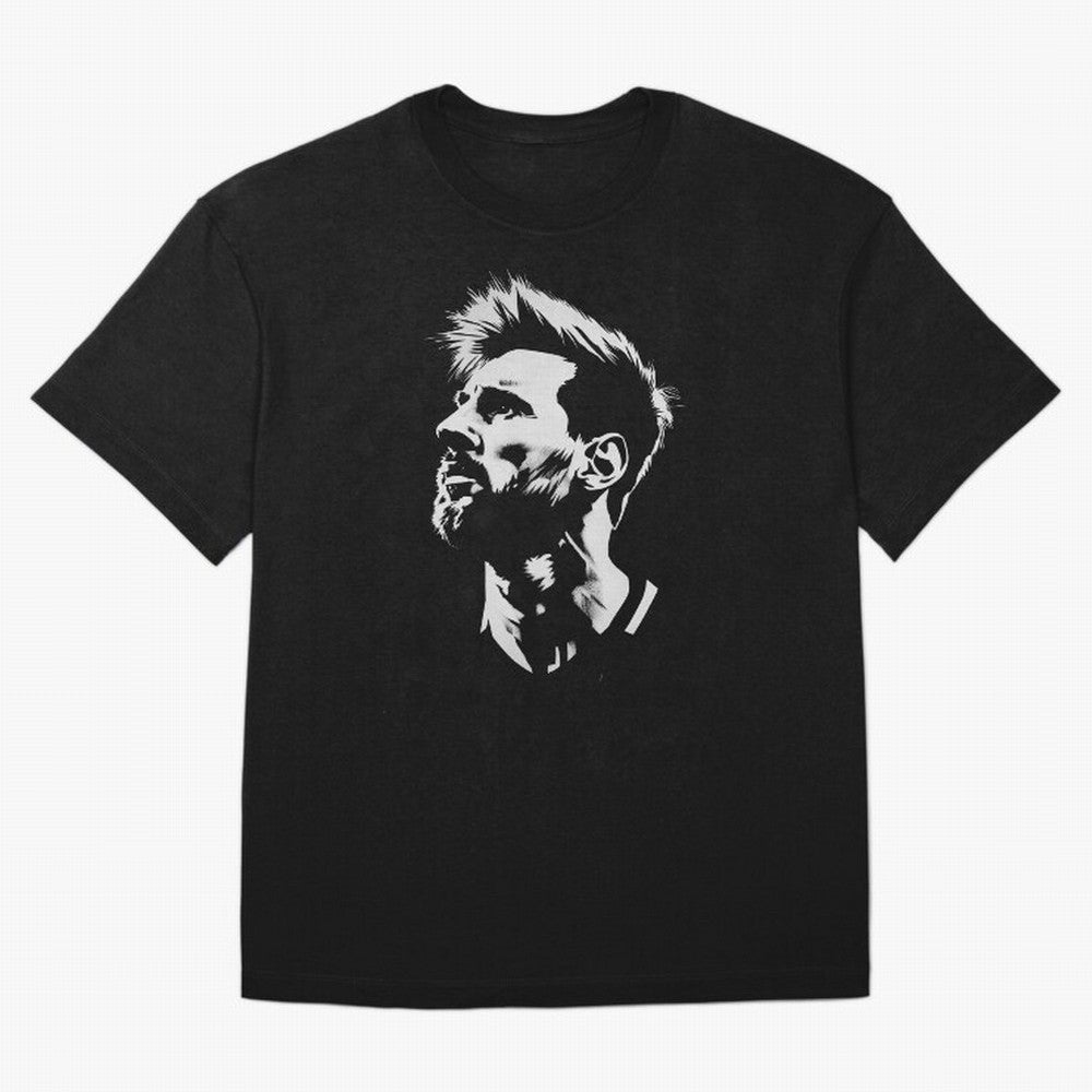 Messi Stencil Graphic poster design Classic T-Shirt Bring a Vintage Feel to the FIFA World Cup 2026 Journey through Messi Highlights, Netherlands Pride, Sports Nostalgia, International Competition, Famous Players and Unforgettable Victories; Great