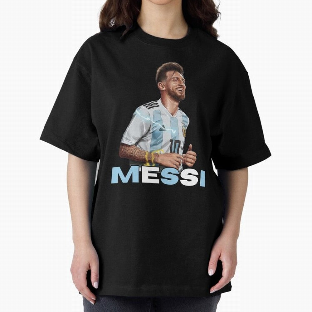 Lionel Messi Oversized T-Shirt Get Ready for Match Day Hype around FIFA World Cup 2026, Mbappe and Neymar, England, Fan Favorite Moments, National Team Passion, Big Match Drama and Soccer History; Made for Collectors Who Enjoy Iconic Players,