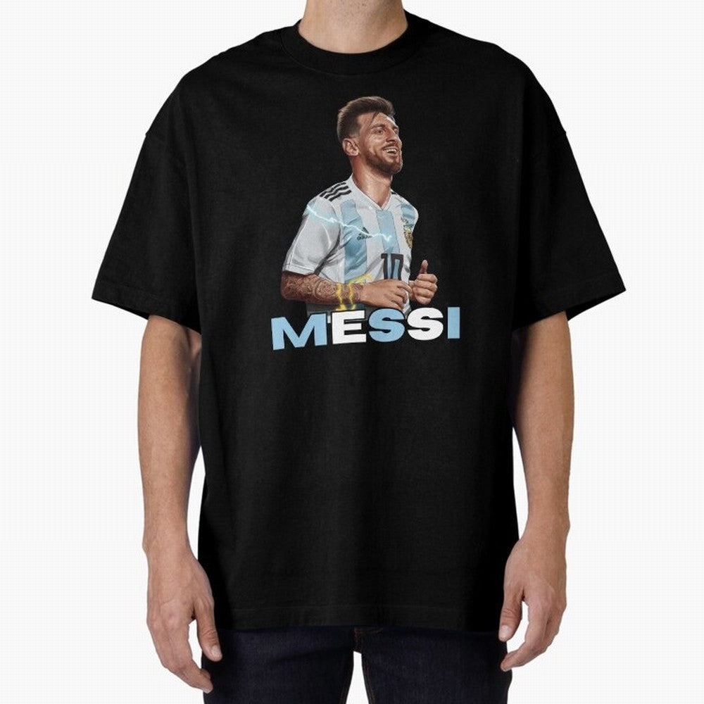 Lionel Messi Oversized T-Shirt Get Ready for Match Day Hype around FIFA World Cup 2026, Mbappe and Neymar, England, Fan Favorite Moments, National Team Passion, Big Match Drama and Soccer History; Made for Collectors Who Enjoy Iconic Players,